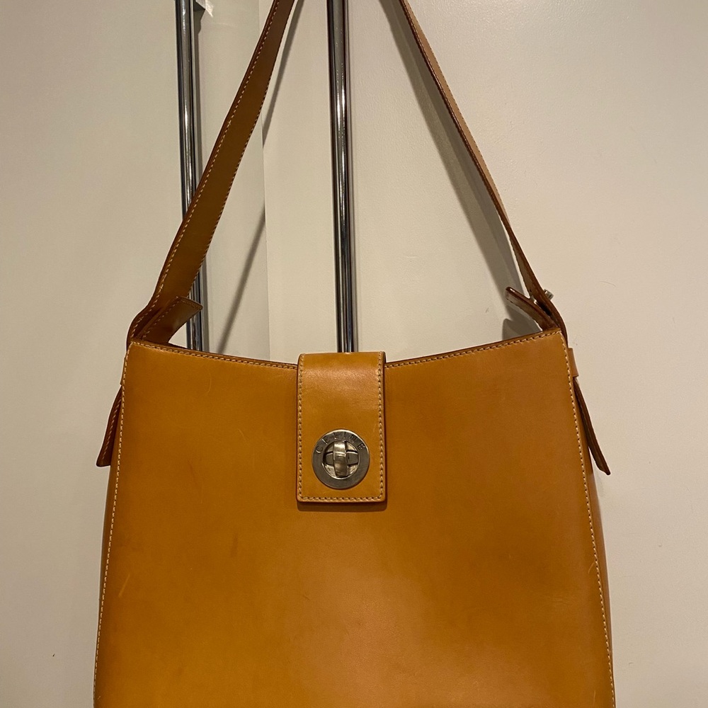 Celine Tan Leather Shoulder Bag